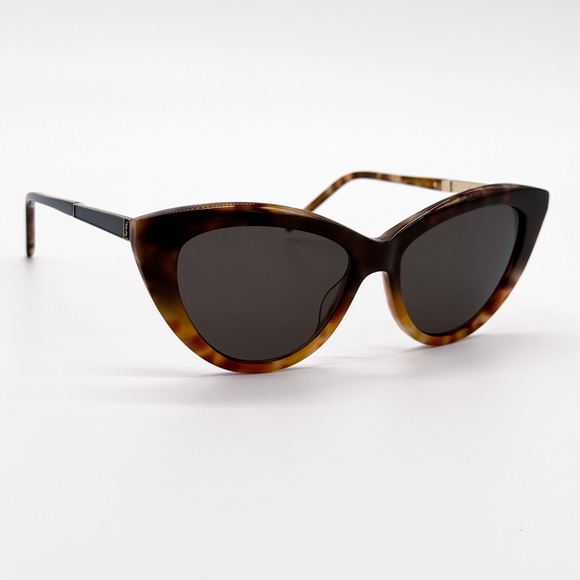 NEW SAINT LAURENT SL M81 004 WOMEN SUNGLASSES SLM81 BROWN GREY EYEWEAR - Picture 5 of 10